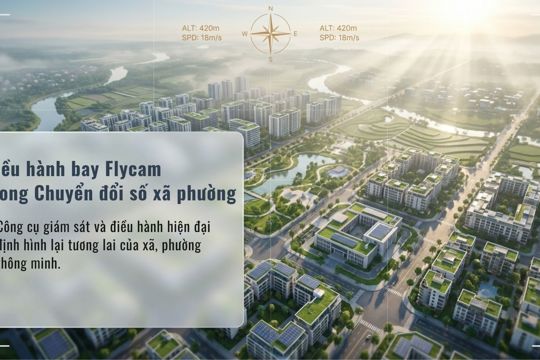 Ứng dụng điều hành bay Flycam trong chuyển đổi số xã phường